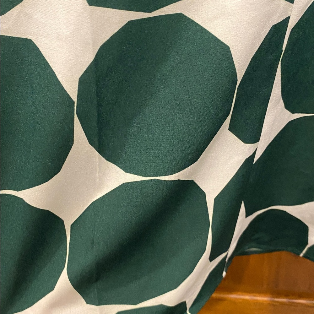 NWT JODIFL Dark Green Dot Print Blouse size small - Picture 3 of 6